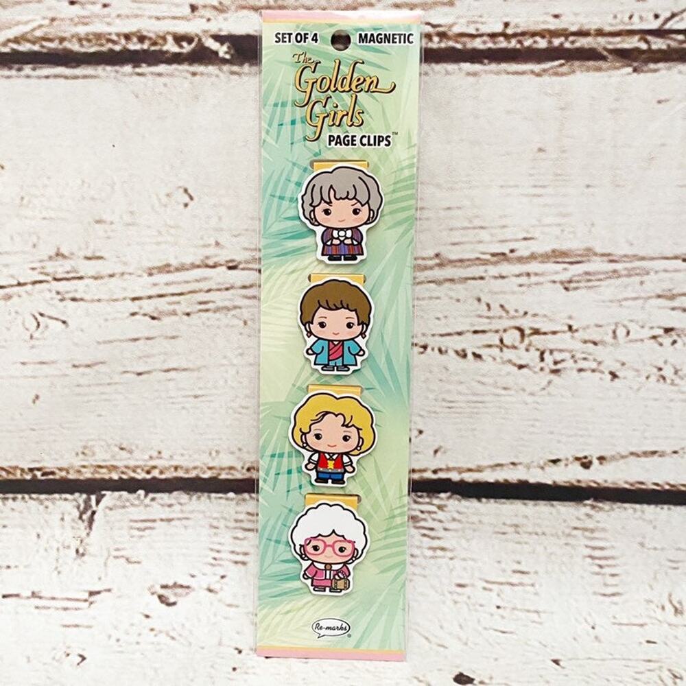 THE GOLDEN GIRLS Magnetic Page Clips Bookmarks Set Of 4 New